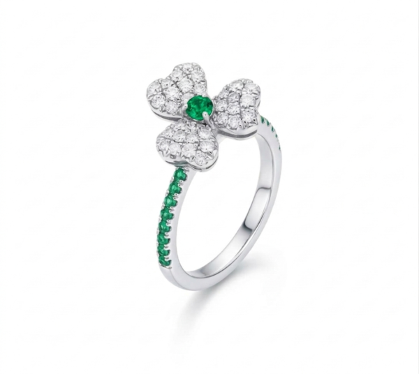 Anello flowers eden smeraldo