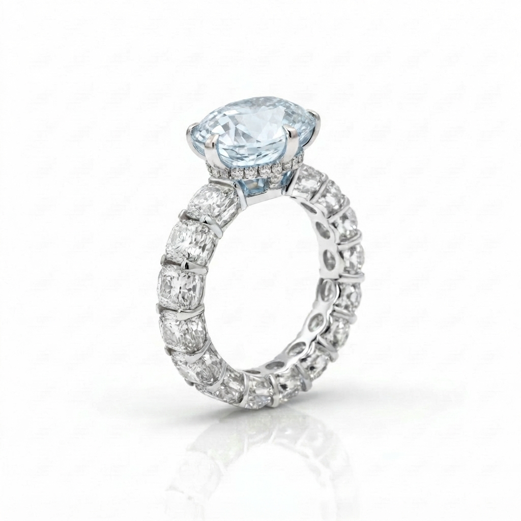 Anello Nebula Fancy Light Blue