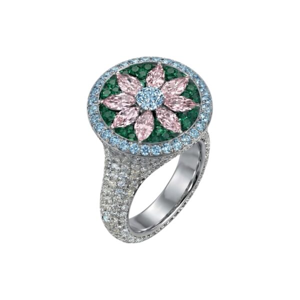 Anello Zaffiro Rosa e Zaffiro Azzurro - Floris