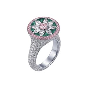 Anello Floris Zaffiro Rosa e Diamanti Anello Zaffiro Rosa e Diamante - Floris