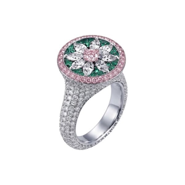 Anello Zaffiro Rosa e Diamante - Floris