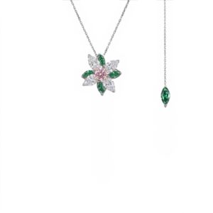Collier Zaffiro Rosa e Diamante - Floris