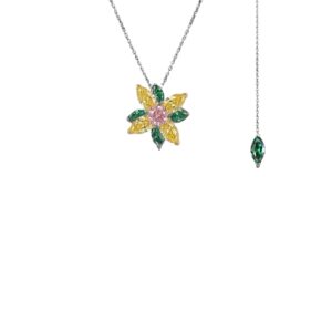 Collier Zaffiro Rosa e Zaffiro Giallo - Floris