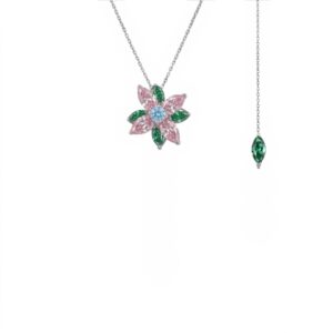 Collier Zaffiro Azzurro e Zaffiro Rosa - Floris