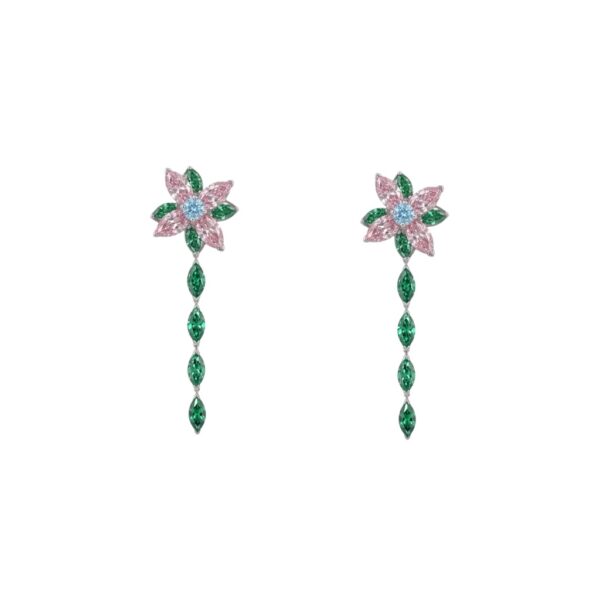 Orecchini Floris Rosa e Azzurro 4 Orecchini Zaffiro Rosa e Zaffiro Azzurro - Floris